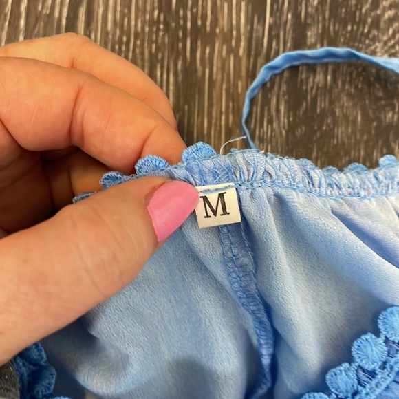 Vintage Muumuus Dress Blue Floral - Picture 17 of 17